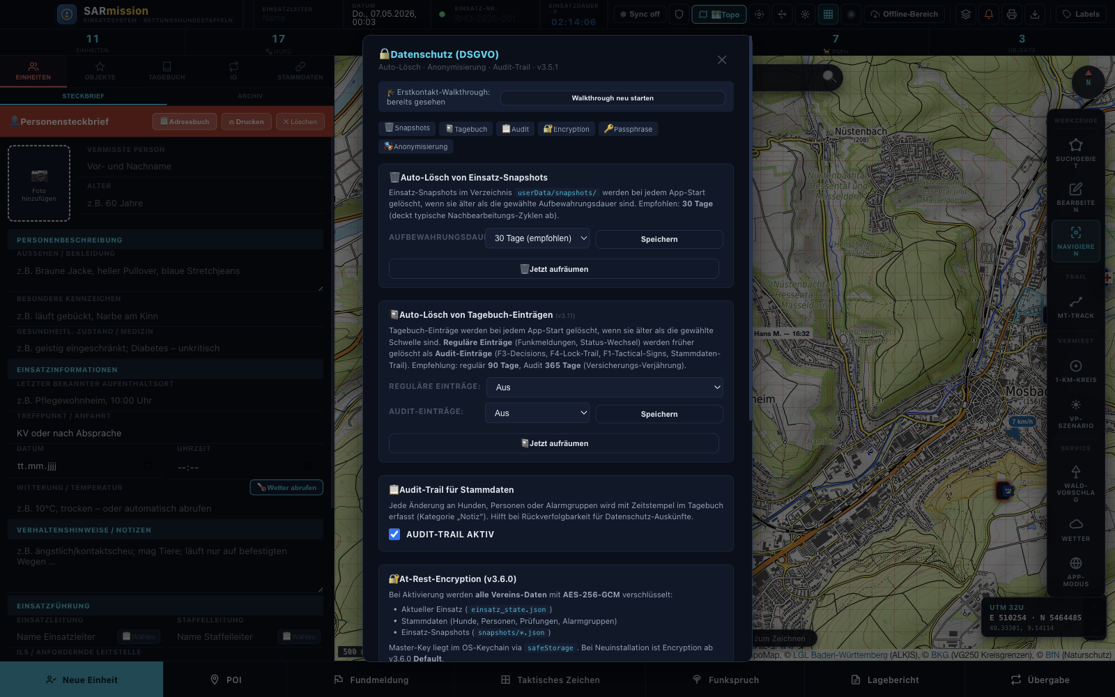 DSGVO-Dialog mit U6 Quick-Jump-Navigation (v4.0.0)
